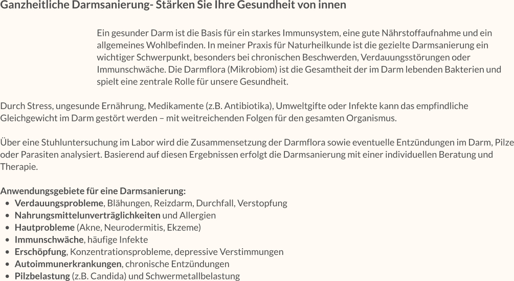 Darmsanierung