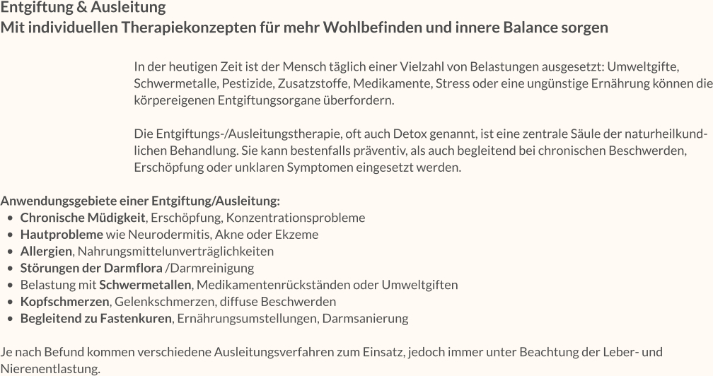 Entgiftung
